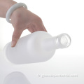 Bouteilles d&#39;alcool en verre plat clair de 100 ml